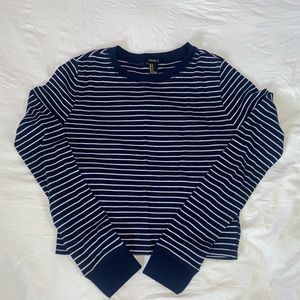 Navy Blue Striped T